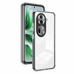 For OPPO Reno11 Pro Global 3 in 1 Clear TPU Color PC Frame Phone Case(Black)