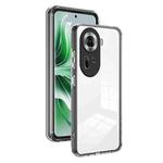 For OPPO Reno11 Global 3 in 1 Clear TPU Color PC Frame Phone Case(Black)