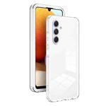 For Samsung Galaxy A55 3 in 1 Clear TPU Color PC Frame Phone Case(White)