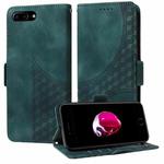 For iPhone 7 Plus / 8 Plus Embossed Rhombus Starry Leather Phone Case(Green)