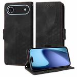 For iPhone 17 Air Embossed Rhombus Starry Leather Phone Case(Black)