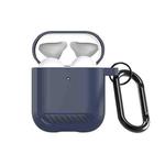 For AirPods 2 / 1 DUX DUCIS PECB Series Earbuds Box Protective Case(Dark Blue)