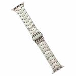 For Apple Watch SE 2023 44mm Stainless Steel Watch Band(Starlight)