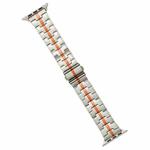 For Apple Watch SE 2022 40mm Stainless Steel Watch Band(Starlight Orange)