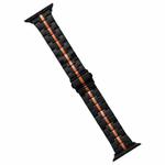 For Apple Watch Series 5 40mm Stainless Steel Watch Band(Black Orange)