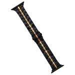 For Apple Watch Series 2 38mm Stainless Steel Watch Band(Black Gold)