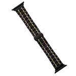 For Apple Watch Ultra 2 49mm Five-Beads Stainless Steel Watch Band(Black Gold)