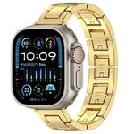 For Apple Watch Ultra 49mm H Slim Stainless Steel Watch Band(Gold)