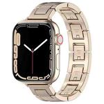 For Apple Watch 42mm H Slim Stainless Steel Watch Band(Starlight)