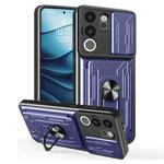 For vivo V29e / Y200 5G / V30 Lite 5G Sliding Camshield TPU+PC Phone Case with Card Slot(Blue)