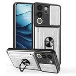 For vivo V29e / Y200 5G / V30 Lite 5G Sliding Camshield TPU+PC Phone Case with Card Slot(White)