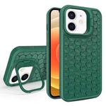 For iPhone 12 Honeycomb Radiating Lens Holder Magsafe Phone Case(Green)