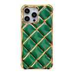 For iPhone 15 Pro Max Electroplated Varnish Diamond TPU Phone Case(Green)