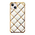 For iPhone 15 Plus Electroplated Varnish Diamond TPU Phone Case(White)