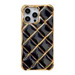 For iPhone 14 Pro Max Electroplated Varnish Diamond TPU Phone Case(Black)