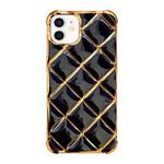 For iPhone 12 Electroplated Varnish Diamond TPU Phone Case(Black)