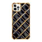 For iPhone 12 Pro Max Electroplated Varnish Diamond TPU Phone Case(Black)