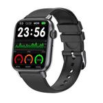 QS08 PRO 1.83 inch BT5.2 Smart Sport Watch, Support Sleep / Heart Rate / Blood Oxygen / Temperature / Blood Pressure Health Monitor(Black+Black)