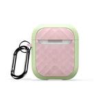 For AirPods 2 / 1 DUX DUCIS PECC Series Earbuds Box Protective Case(Green Pink)