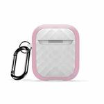 For AirPods 2 / 1 DUX DUCIS PECC Series Earbuds Box Protective Case(Pink White)
