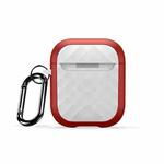 For AirPods 2 / 1 DUX DUCIS PECC Series Earbuds Box Protective Case(Red White)