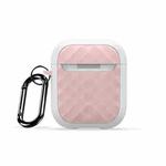 For AirPods 2 / 1 DUX DUCIS PECC Series Earbuds Box Protective Case(White Pink)