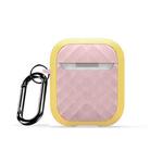 For AirPods 2 / 1 DUX DUCIS PECC Series Earbuds Box Protective Case(Yellow Pink)