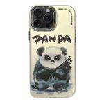 For iPhone 13 Pro Max Electroplated Lens Ring Cartoon Animal Phone Case(Panda)
