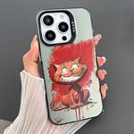 For iPhone 15 Pro Dual-sided IMD Animal Graffiti TPU + PC Phone Case(Grinning Cat)