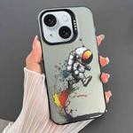 For iPhone 15 Plus Dual-sided IMD Animal Graffiti TPU + PC Phone Case(Strolling Astronauts)