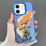 For iPhone 12 Dual-sided IMD Animal Graffiti TPU + PC Phone Case(Electromobile Dog)