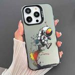 For iPhone 12 Pro Dual-sided IMD Animal Graffiti TPU + PC Phone Case(Strolling Astronauts)