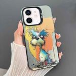 For iPhone 11 Dual-sided IMD Animal Graffiti TPU + PC Phone Case(Furious Dog)