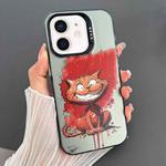 For iPhone 11 Dual-sided IMD Animal Graffiti TPU + PC Phone Case(Grinning Cat)
