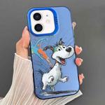 For iPhone 11 Dual-sided IMD Animal Graffiti TPU + PC Phone Case(Running Dog)