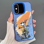 For iPhone XS Max Dual-sided IMD Animal Graffiti TPU + PC Phone Case(Electromobile Dog)