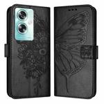 For OPPO A79 5G Global Embossed Butterfly Leather Phone Case(Black)