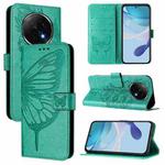 For OPPO A5 Pro China Embossed Butterfly Leather Phone Case(Green)