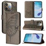 For OPPO A5 Pro 5G Global Embossed Butterfly Leather Phone Case(Grey)