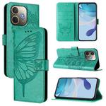 For OPPO A5 Pro 5G Global Embossed Butterfly Leather Phone Case(Green)