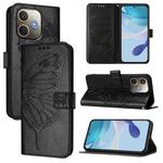 For OPPO A5 Pro 5G Global Embossed Butterfly Leather Phone Case(Black)