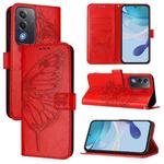 For OPPO A5 5G Global / A3 Pro 5G Global Embossed Butterfly Leather Phone Case(Red)