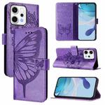 For OPPO Reno14 Pro 5G Global Embossed Butterfly Leather Phone Case(Light Purple)