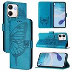 For OPPO A5x 4G Global / 5G Global Embossed Butterfly Leather Phone Case(Blue)