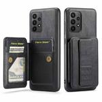 For Samsung Galaxy A53 5G Fierre Shann Oil Wax Cow Leather Card Holder Back Phone Case(Black)