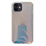 For iPhone 12 Electroplated Aurora TPU + PC Phone Case(White)