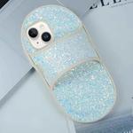 For iPhone 13 Creative Glitter Slipper Design TPU Shockproof Phone Case(white)