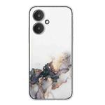 For Xiaomi Redmi 13C 5G / Poco M6 / Redmi 13R Hollow Marble Pattern TPU Straight Edge Phone Case(Black)