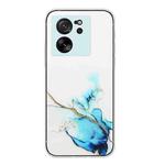 For Xiaomi 13T / 13T Pro Hollow Marble Pattern TPU Straight Edge Phone Case(Blue)