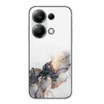 For Xiaomi Redmi Note 13 Pro 4G / Poco M6 Pro 4G Hollow Marble Pattern TPU Straight Edge Phone Case(Black)